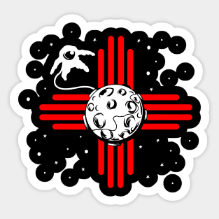 New Mexico Zia space shirt Sticker